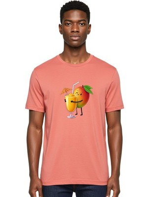 Mango-Smoothie-3 Mens Graphic Tee, 100% Cotton, Casual Summer Wear