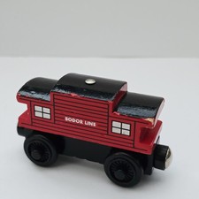 Thomas The Train SODOR LINE CABOOSE Red Wooden Railway 2003