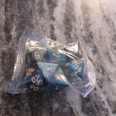   Mightnight Blue  7 Dice Set Poly RPG DnD Dungeons Dragons AD&D Pathfinder d20