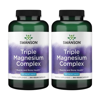 Swanson Triple Magnesium Complex Bone, Nerve, and 300 Count (Pack of 2)