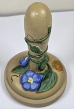 Hummingbird Morning Glory Brown Bag Cookie Art Stamp Press #18 Stoneware 1995