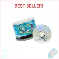 50 Pack Ridata DVD+RW 4X 4.7GB Silver Logo Rewritable DVD Plus RW Re-writable Bl