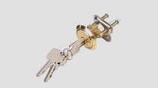 Smith & Locke Fire Rated Replacement Night Latch Rim Cylinder Polished Brass