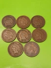 Lot of 8x Indian Head Pennies various Dates from 1887 to 1909