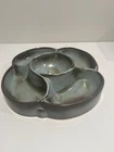 Frankoma #818 Divided Dish In Woodland Moss Glaze Pottery
