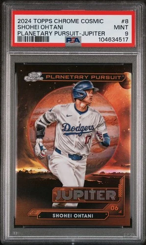 2024 Topps Chrome Cosmic Shohei Ohtani Planetary Pursuit Jupiter PSA 9