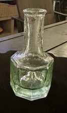 Antique Octagonal Ink Bottle Greenish Blue 4 1/2&rdquo; Tall
