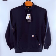 Carhartt Force FR Flame Resistant Sweatshirt Midnight XL 105028 126 Quarter Zip