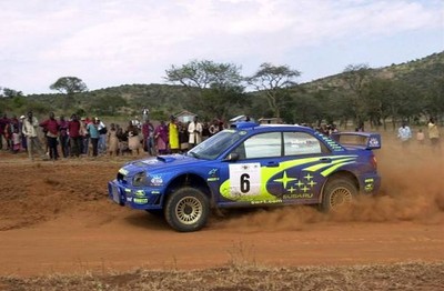 Petter Solberg Subaru Impreza in Section 3 Safari Rally Nairobi Ke- Old Photo