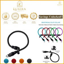 Small Dog Slip Collar No Pull Nylon Martingale Training Choker Black 15"