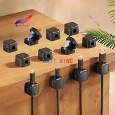 12 Pcs Magnetic Cable Clips Spring Cord Organizer Holder Desk Cord Holder