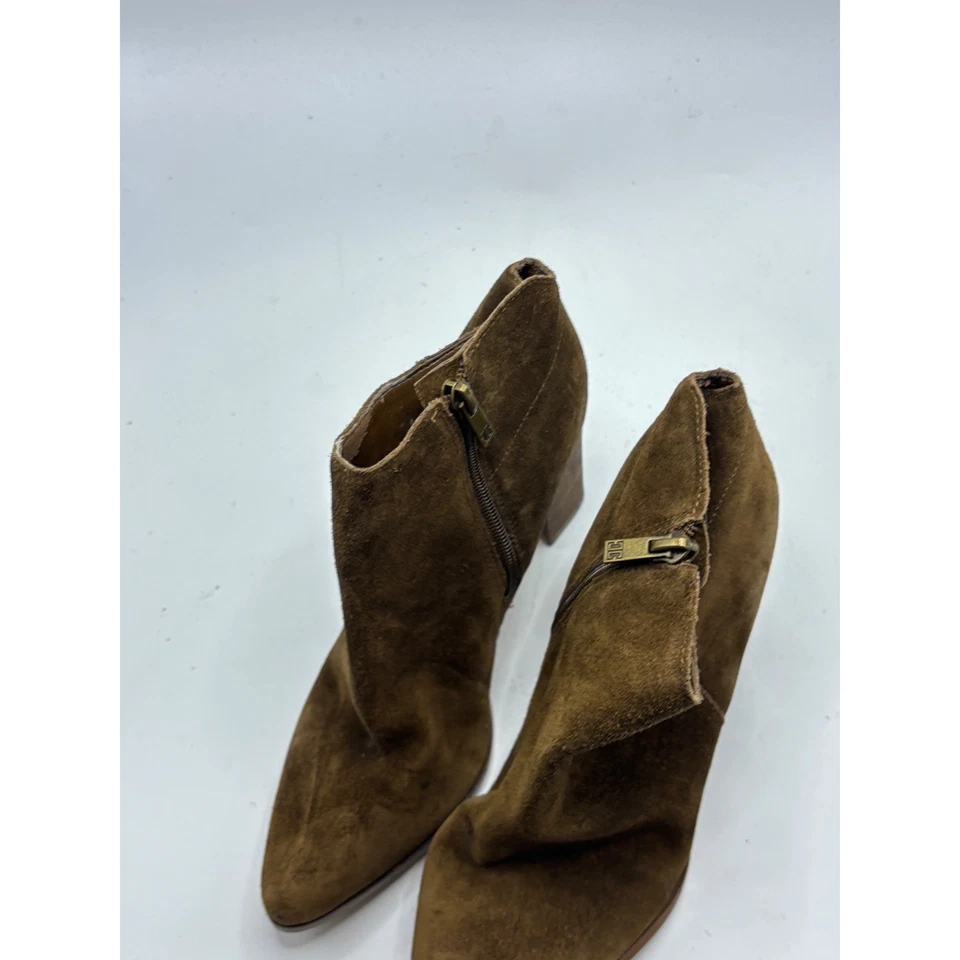 Botas al Tobillo Ivanka Trump Marrón Gamuza Punta Tacón de Cuña Cremallera Lateral Talla 8M Foto 4 de 4