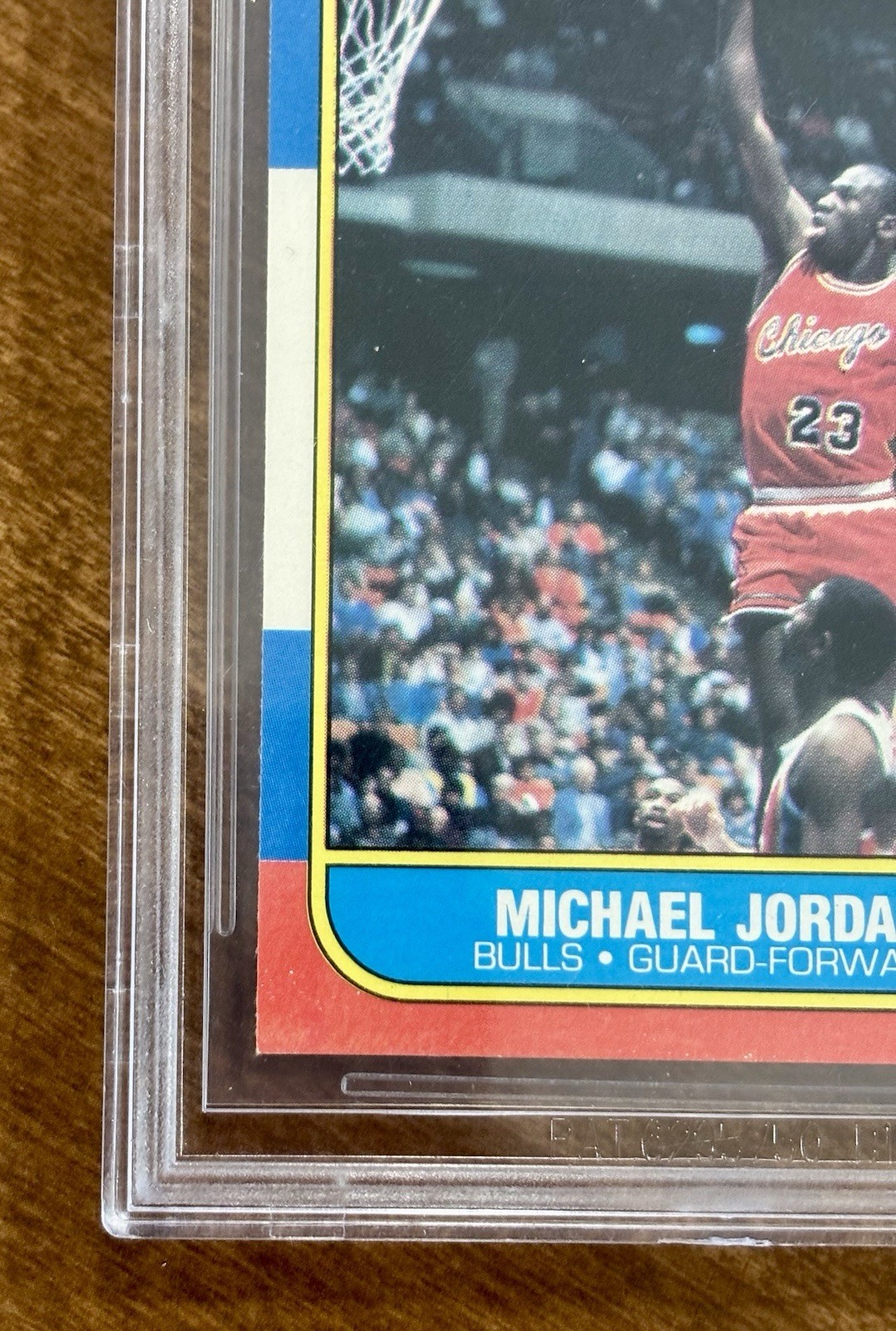 1986 Fleer Michael Jordan #57 Rookie Card BGS Authentic Altered - Faded view 5