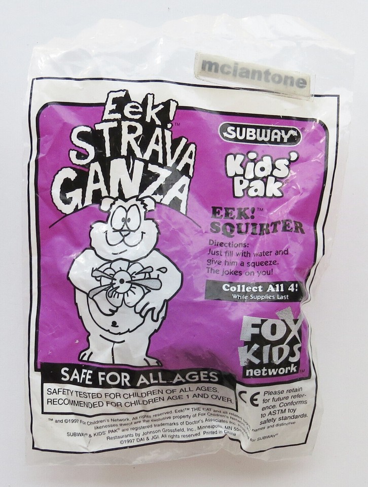 Subway 1997 EEK! STRAVAGANZA Fox Kids EEK The Cat CARTOON Sharky YOUR ...
