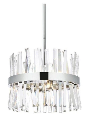 Crystal Chandelier Chrome Kitchen Island Dining Room Pendant Light Fixture 16" - Picture 4 of 9