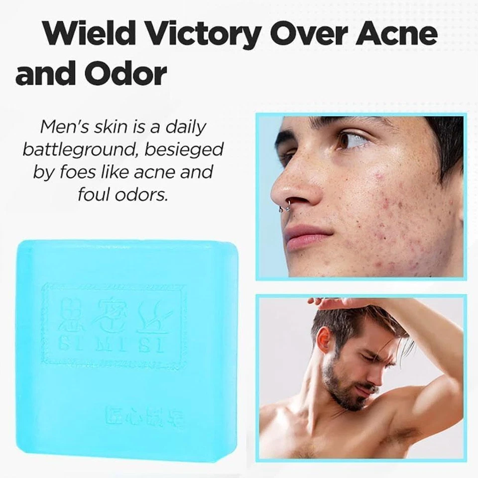 Jabón de aceite esencial perfume colonia para hombre hecho a mano jabones limpios para la piel de vidrio largo T7X9 Foto 4 de 4