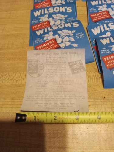 Wilsons Evaporated Milk Labels 10 Paper Labels - Picture 3 of 3
