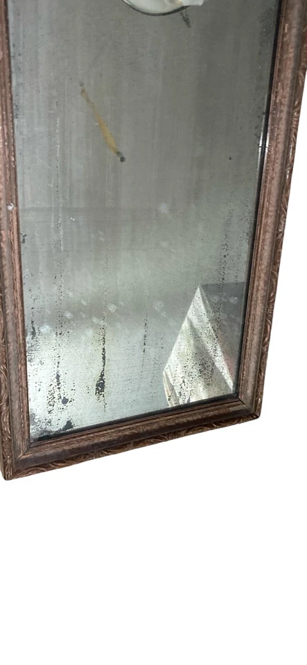 Espejo Trumeau tallado vintage Napoleón con imagen impresa hija infantil. Foto 3 de 4