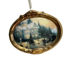 Vtg Hallmark Victorian Christmas Ornament Thomas Kinkade Painter of Light 1997