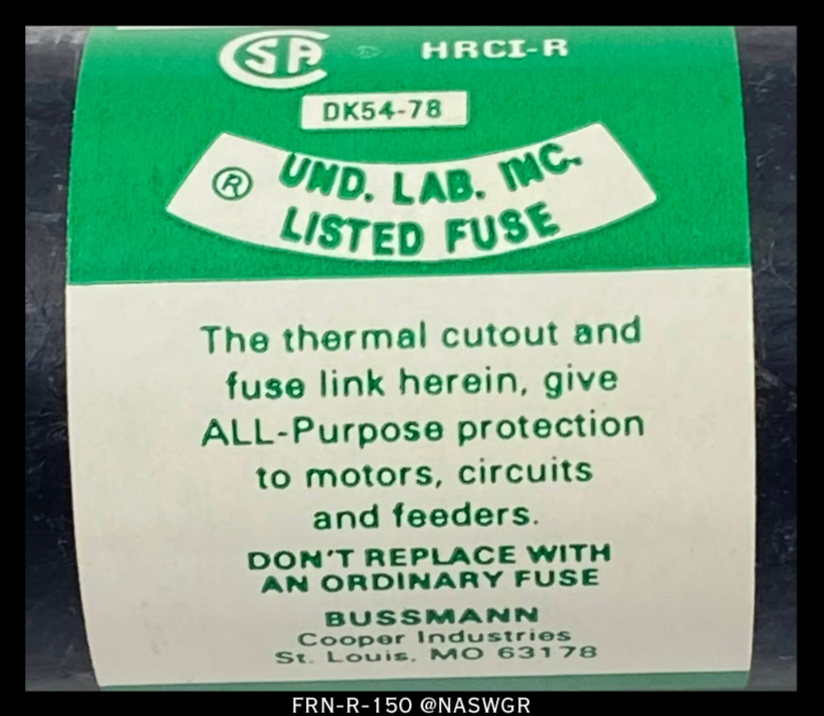 Fusible Fusetron FRN-150 150A 250V Double Élément - Neuf - Livraison Gratuite