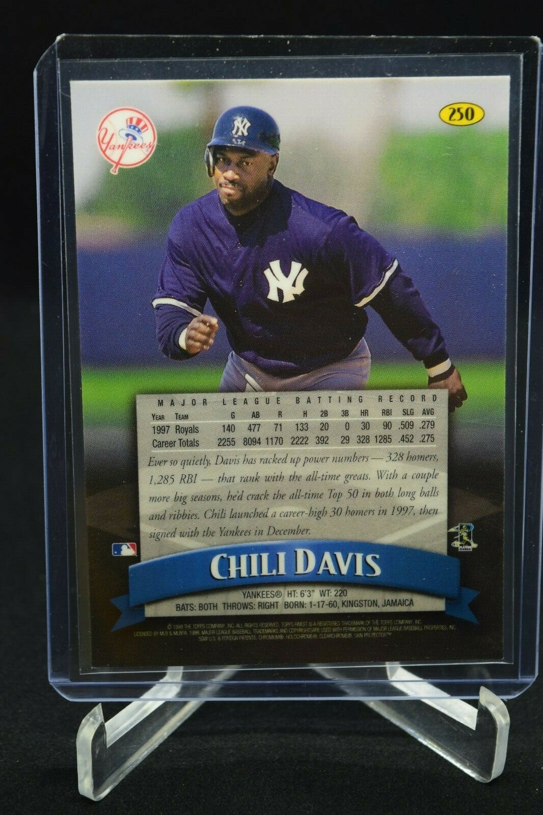 1998 TOPPS FINEST CHILI DAVIS 250 YANKEES EX eBay