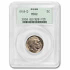 1918-D Buffalo Nickel MS-62 PCGS