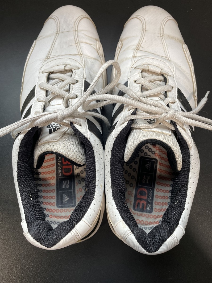 SALE Adidas FitRX 3D Fit Foam Golf Shoes Mens Sz 8 White Black Athletic Trainers Adidas FitRX 3D Fit Foam Golf Shoes Mens Size 9 White Black  main image 3