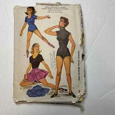 McCalls Vintage Leotard and Skirt Pattern #1776 Size 14 Misses