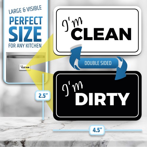 Premium Quality & Thick Dishwasher Magnet Clean Dirty Sign That Will Never Fall - Picture 78 of 130