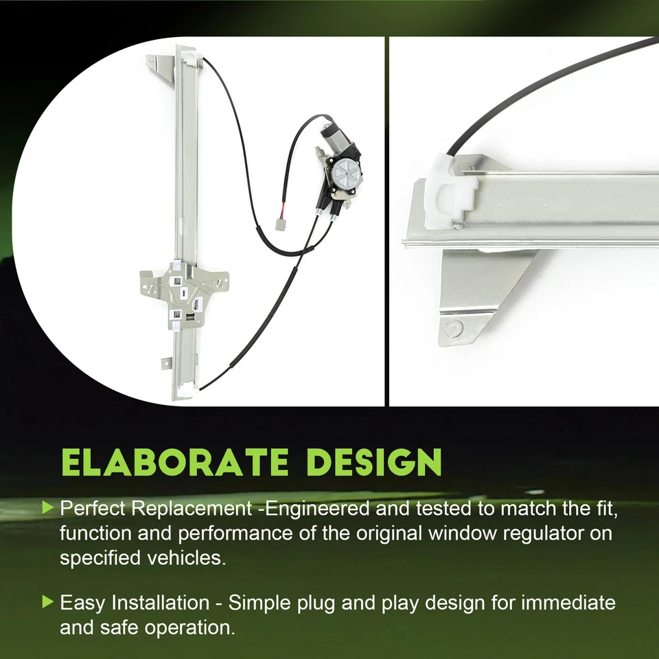 Para 1992-2014 Ford E150 E250 E350 Van Front LH com regulador de janela de energia do motor - Imagem 4 de 4