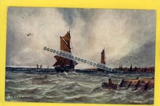 Tuck Oilette "Coasting Vessels" Series 9053 W Cannon 1904 Shipping In The Medway