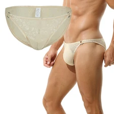 Briefs Men Sexy Underwear Penis Pouch Lace Panties Underpants Slips Bikini
