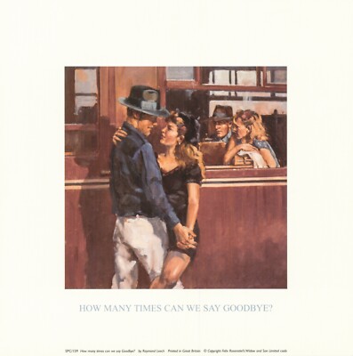 (3) Romance Love Prints Raymond Leech How Many Times Can We Say Goodby 8x8 New
