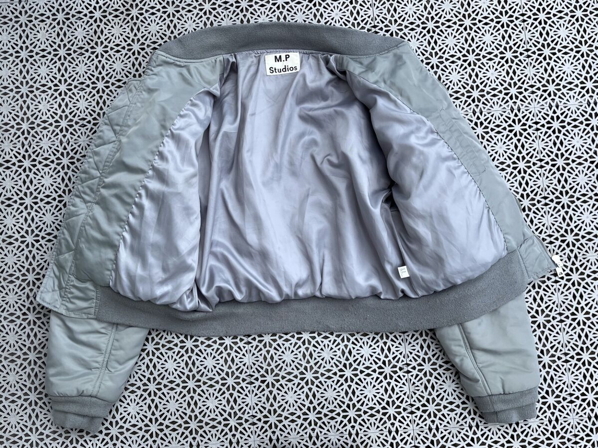 Rare Mason Prince M.P. STUDIOS Cropped Boxy MA 1 Bomber Rare Mason Prince M.P. STUDIOS Cropped Boxy MA 1 Bomber