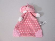 Baby Ganz Elephant Security Blanket Baby Lovey Pink Teether