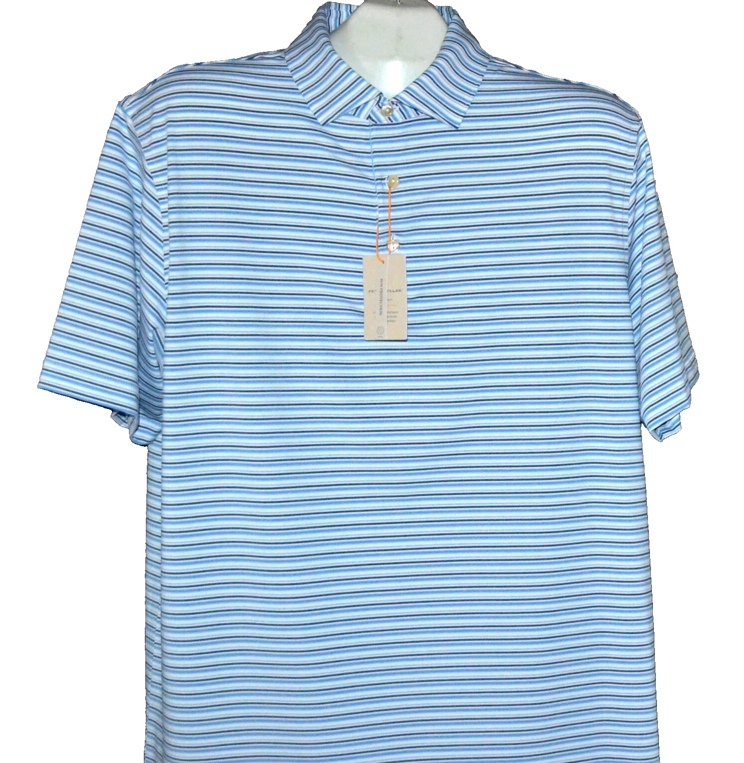 Мужская футболка-поло в разноцветную полоску Peter Millar Crown Sport размер L 14890₽