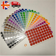 1500 Label Sticker 25 Different Colour Small Round Mixed Dots Circle Spot Plan