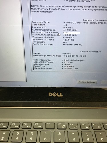 Dell Latitude 3390 2-in-1 13" Laptop Intel i5-8350U 8GB RAM NO HDD/OS *Read* -DW - Picture 4 of 9