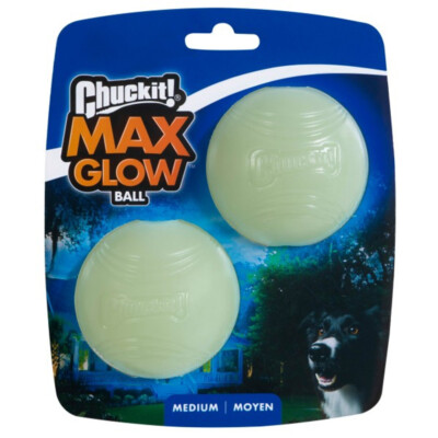 Chuckit! Max Glow Dog Fetch Glow In The Dark Toy Balls Medium