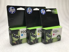 Set of 3 NEW Genuine OEM HP 920XL CYAN MAGENTA YELLOW Ink Cartridges EXP 2016