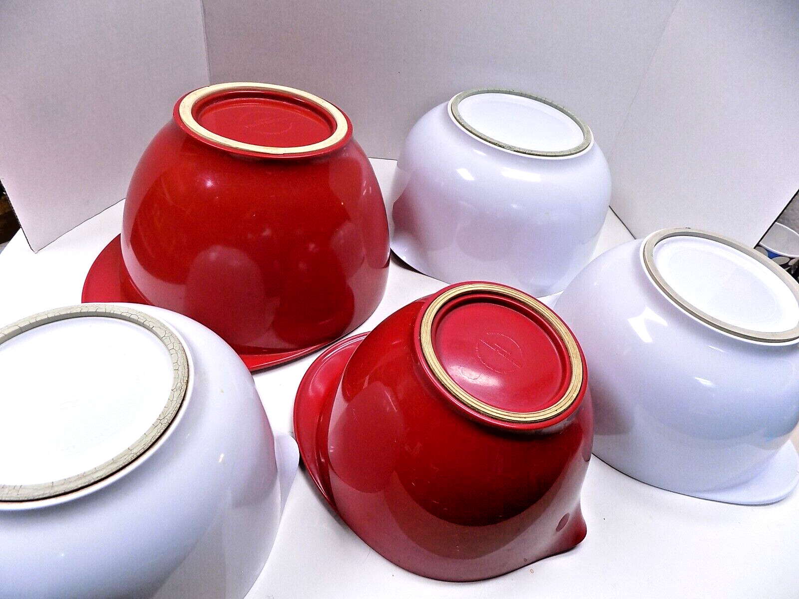 5 Mixing Bowls ROSTI & WILLIAMS SONOMA Melamine Nested Retro VTG MCM Denmark