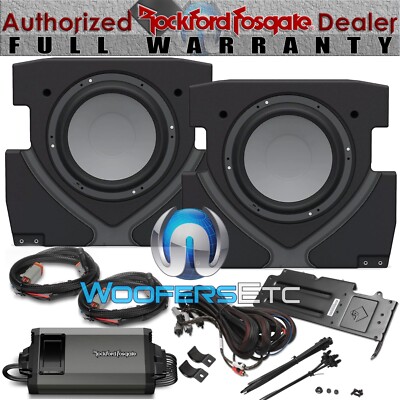 pkg (2)ROCKFORD FOSGATE X317-M2FWE SUBWOOFERS + M5-1000X1 MONO AMP + X317-K8 KIT