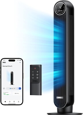 Dreo Smart Tower Fans for Home, 90° Oscillating Fan Indoors, Voice Control
