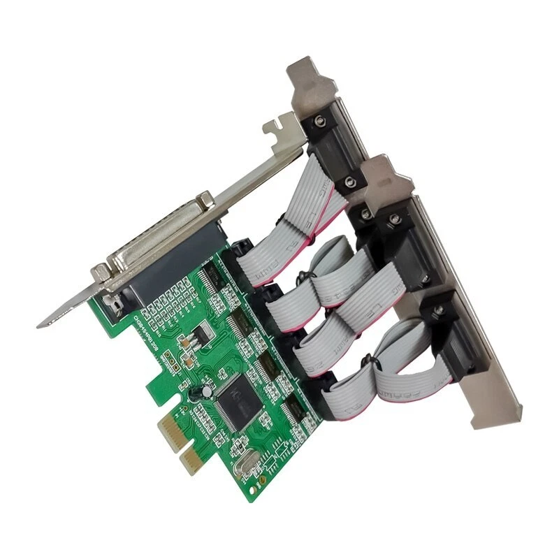 4 Port Serial RS-232 Ports & DB-25 Parallel Printer PCIe X1 Controller Card - Image 4 of 4