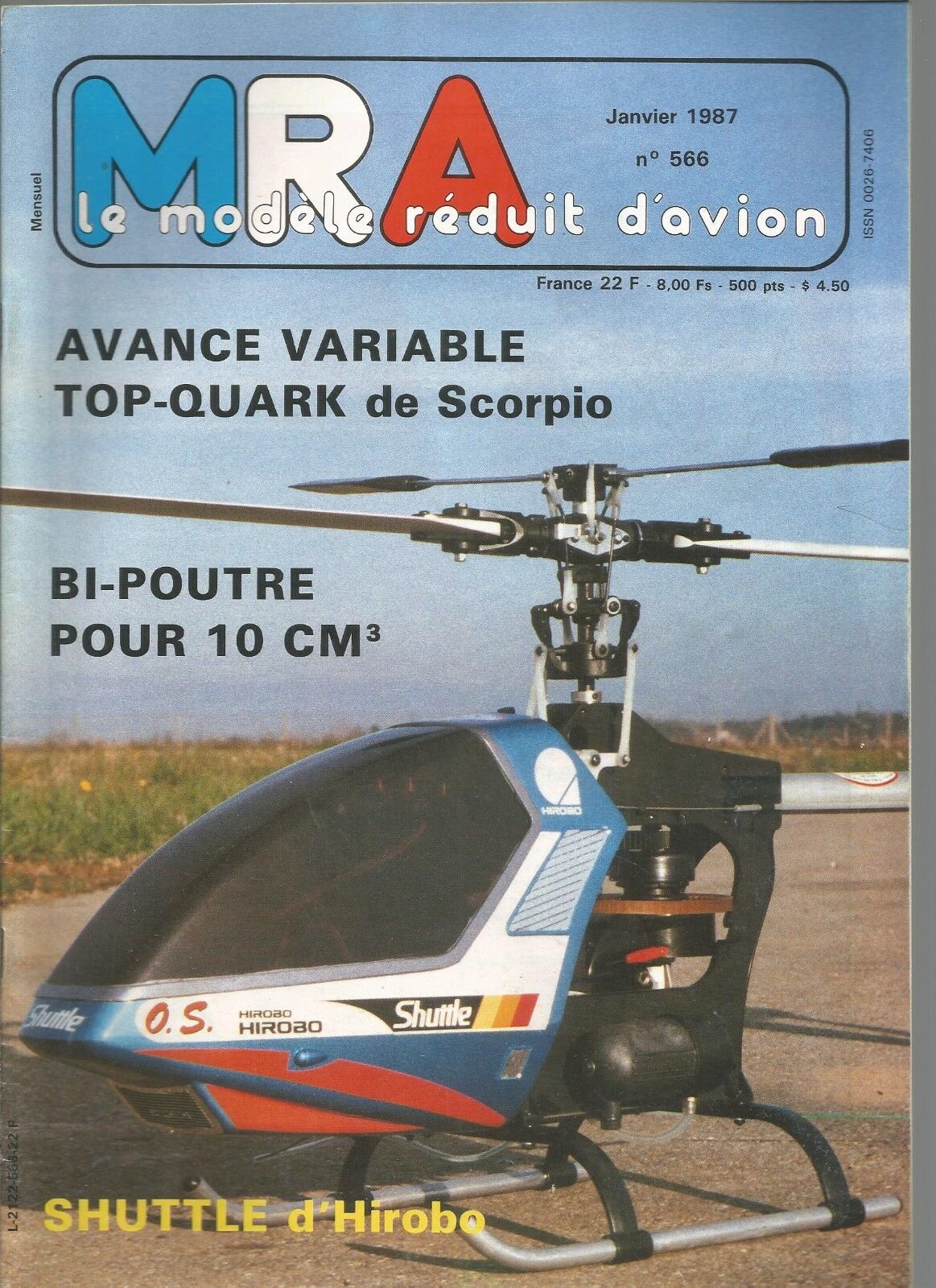 Mra no. 566 airplane in balsa/electronic ignition and variable advance/bi-pou