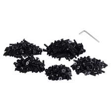 150PCS Grade 10.9 Alloy Steel Flat Head Hex Socket Cap Screws Bolts,  M3x 8-25mm