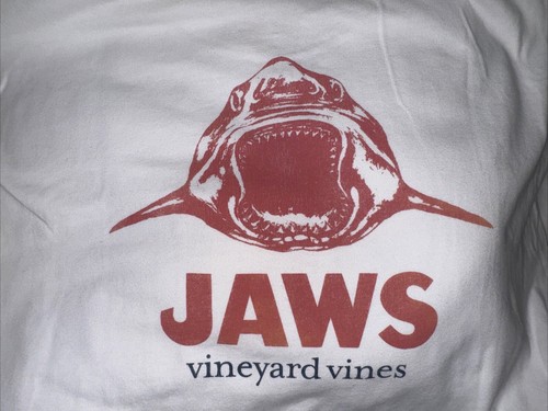 Vineyard Vines Whale Jaws Production Crew weißes T-Shirt Kurzarm Jungen XL 18