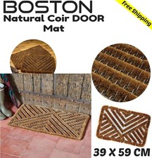 Image of Boston Large Coir Brush Boot Scraper Outdoor Heavy Duty Entrance Mat 39X59CM UK