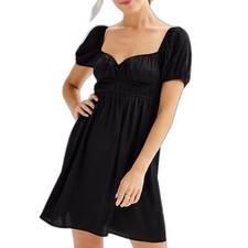 New SO Juniors Black Sweetheart Neckline Babydoll Short & Flirty Dress SIZE S