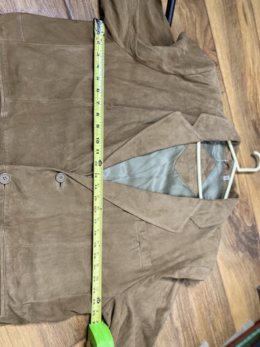 Roundtree Yorke Mens Sport Jacket Coat Blazer XL Beige 100% Goat Skin❤️ - Picture 18 of 19